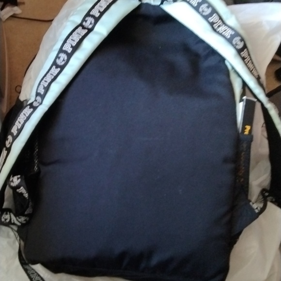 +PINK Victoria’s Secret  Canvas  Bling Campus Backpack Sz est 17x9x 6+gift - Picture 3 of 5